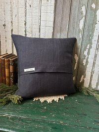 Terrier Silhouette Throw Pillow, Recycled Wool Tweed